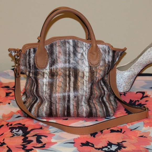 Abro Leather made in Romania Ostrich style satchel - Picture 2 of 11